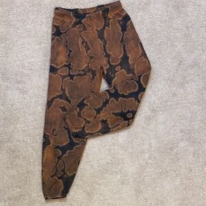 Brown and Black Tie-Dye Joggers